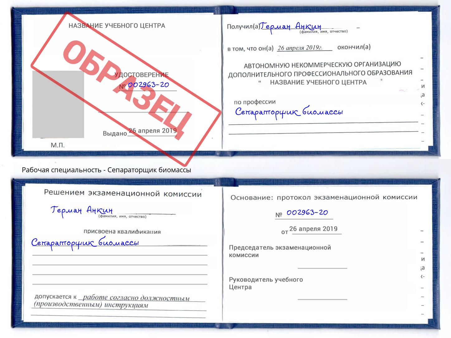 Сепараторщик биомассы Норильск