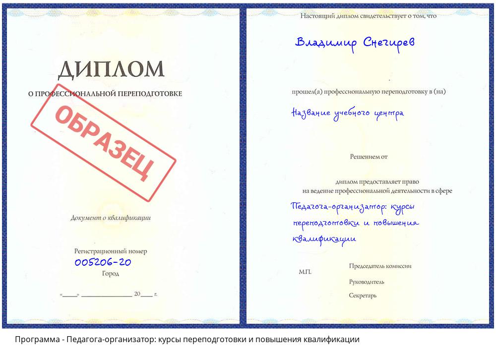Педагога-организатор: курсы переподготовки и повышения квалификации Норильск