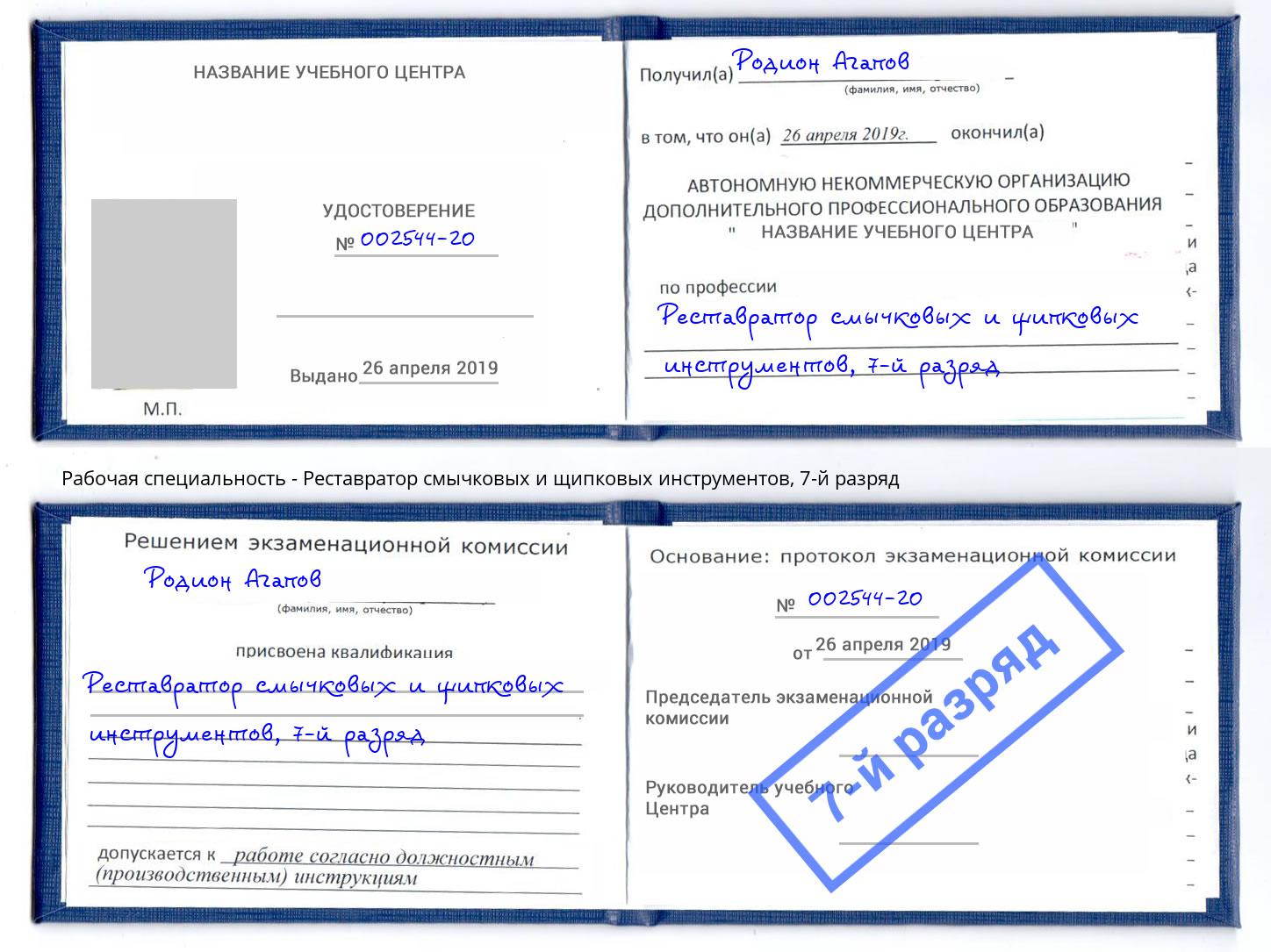 корочка 7-й разряд Реставратор смычковых и щипковых инструментов Норильск